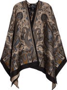 Etro Paisley Wool Blend Jacquard Cape