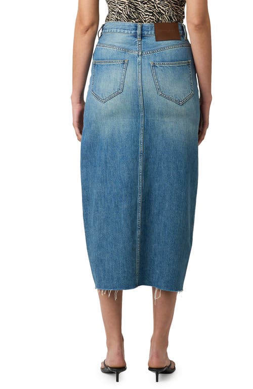 EQUIPMENT EQUIPMENT MANON RAW HEM DENIM MIDI SKIRT