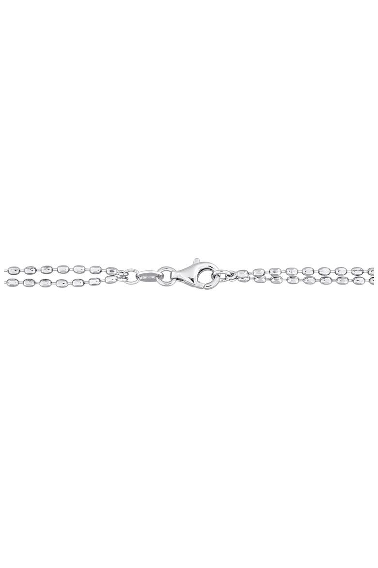 Interlocking Circle Necklace, Alternate, color, SILVER