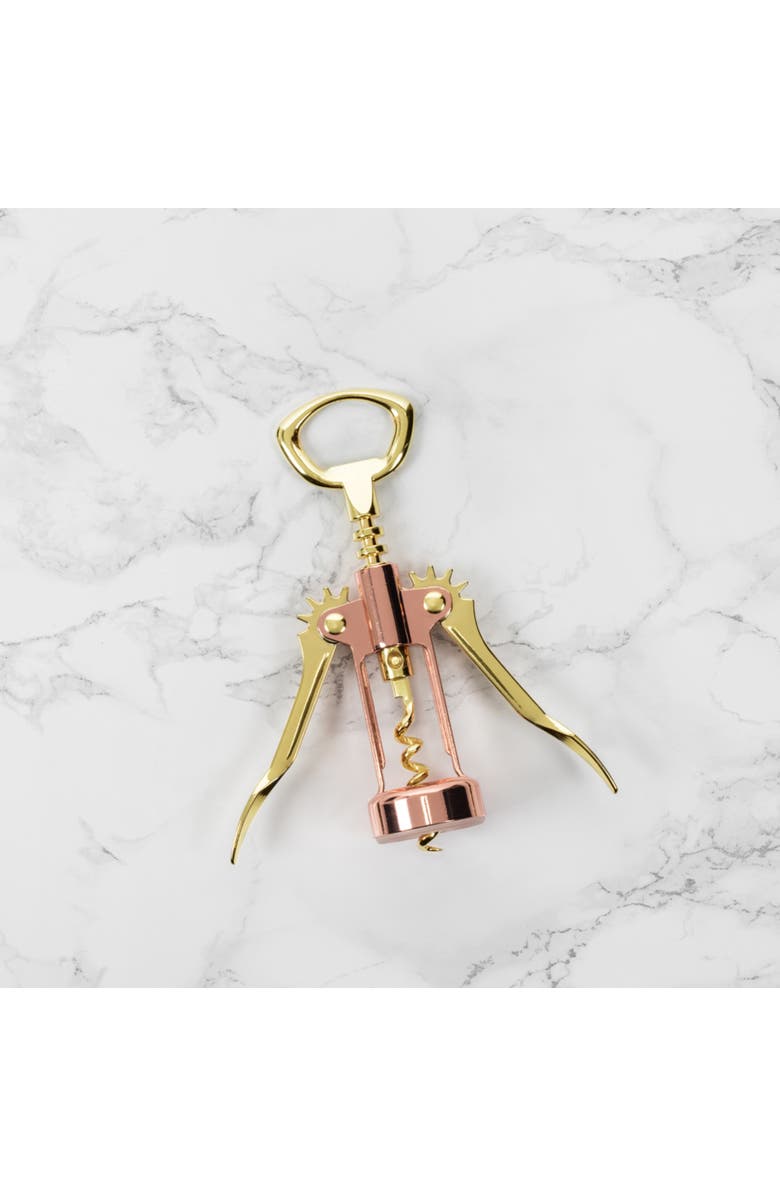 TWINE Winged Corkscrew in Copper & Gold, Alternate, color, Copper
