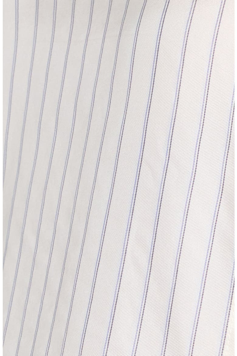Stripe Elbow-Sleeve Button-Up Shirt, Alternate, color, IVORY / BLUE