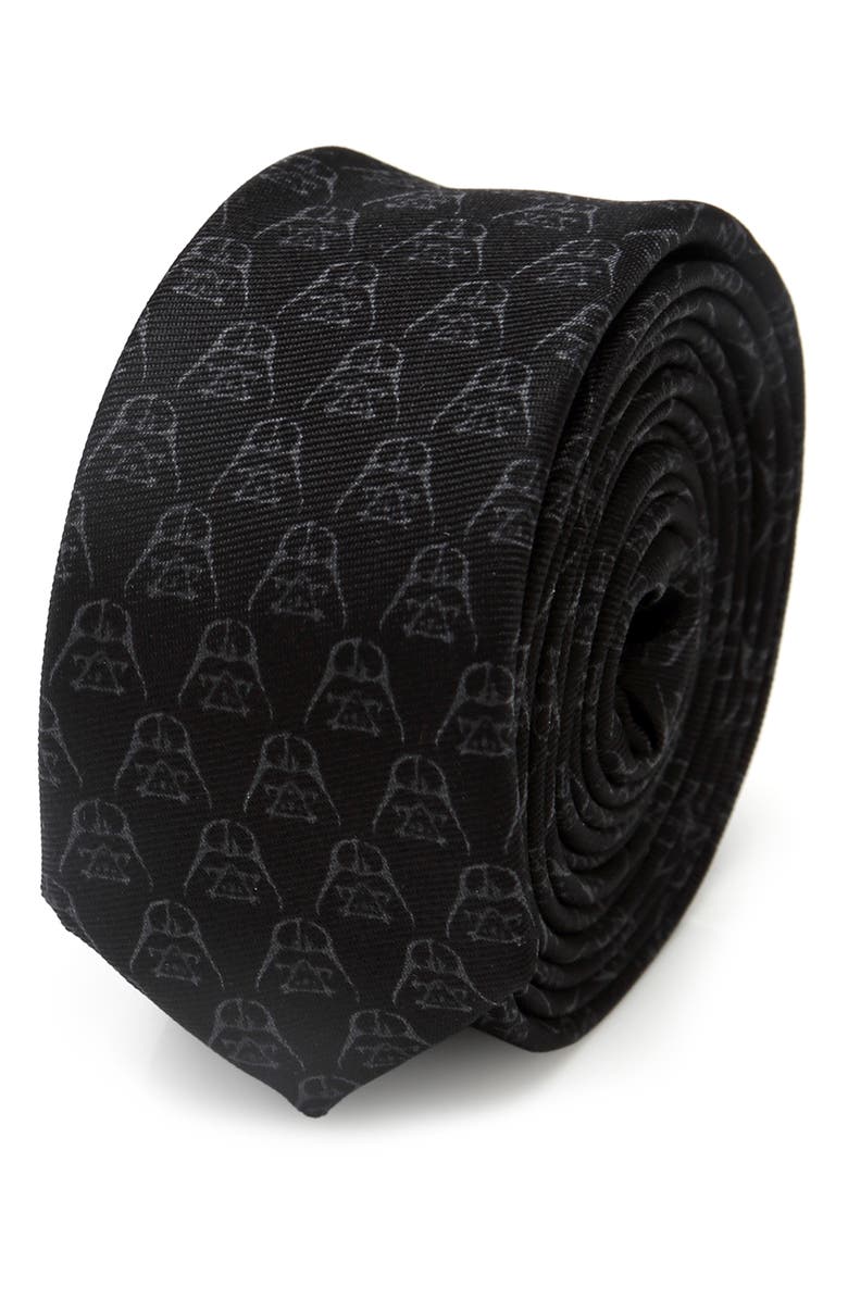Cufflinks, Inc. Black Darth Vader Silk Skinny Tie, Alternate, color, Black