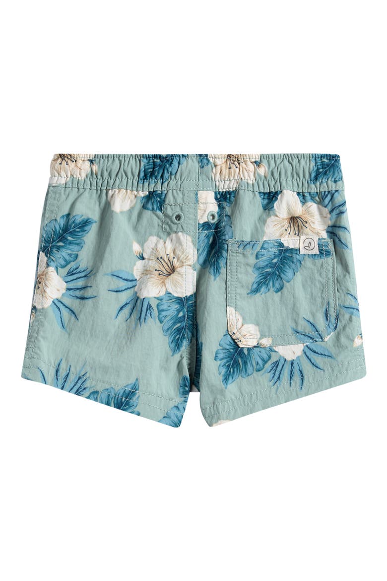 Floral Swim Trunks, Alternate, color, HIBISCUS