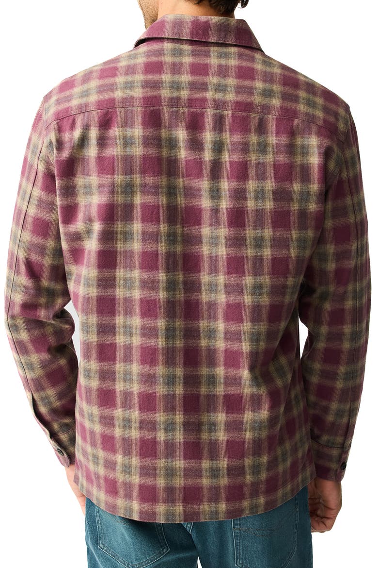 Huntly West Plaid Organic Cotton Shirt, Alternate, color, RHUBARB