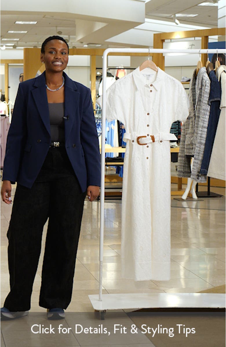 Valeria Broderie Cotton Maxi Shirtdress, sales video thumbnail