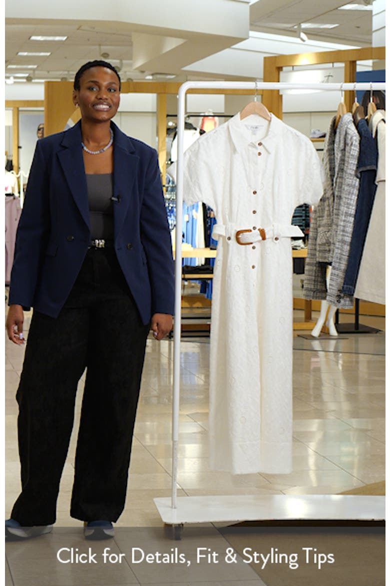 Valeria Broderie Cotton Maxi Shirtdress video