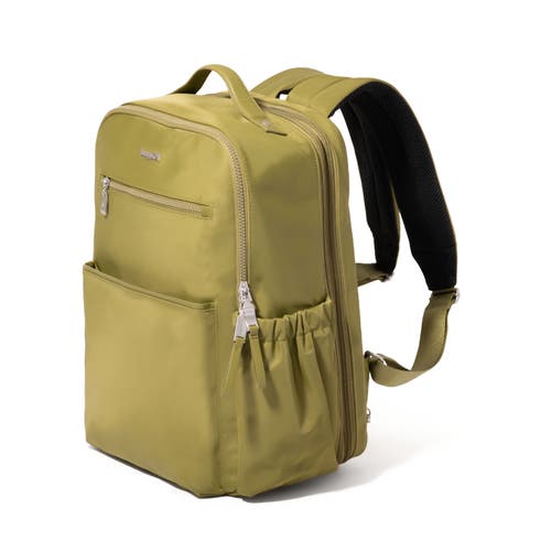Baggallini Tribeca Expandable Laptop Backpack In Sage Twill