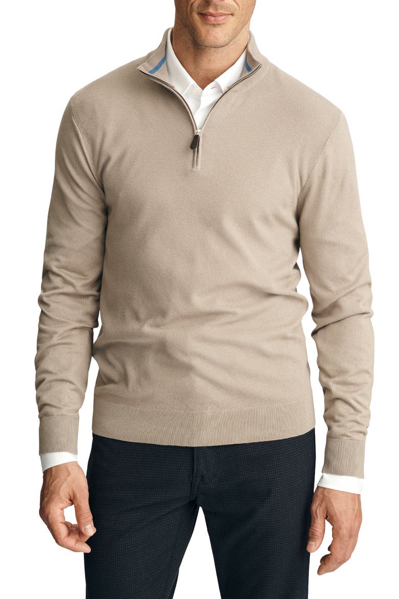 Textured Quarter Zip Sweater, Main, color, FALLEN ROCK