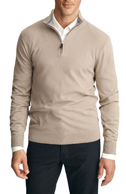 Textured Quarter Zip Sweater