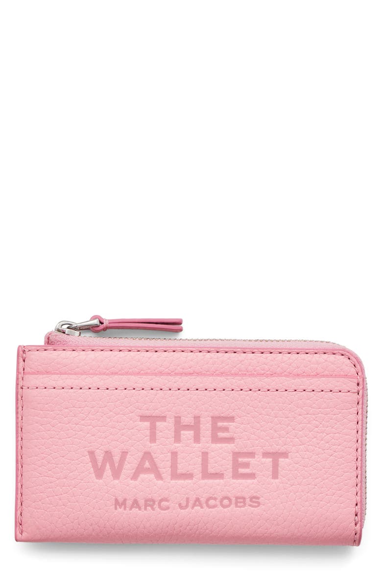 The Top Zip Multi Leather Wallet, Main, color, RIBBON PINK