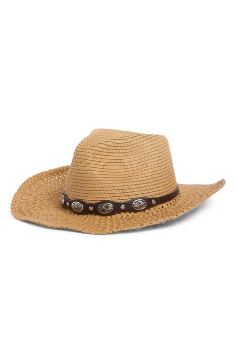 Concho Trim Cowgirl Hat
