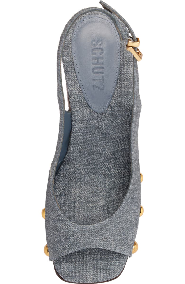 Schutz Rose Slingback Platform Sandal, Alternate, color, Infinite Blue