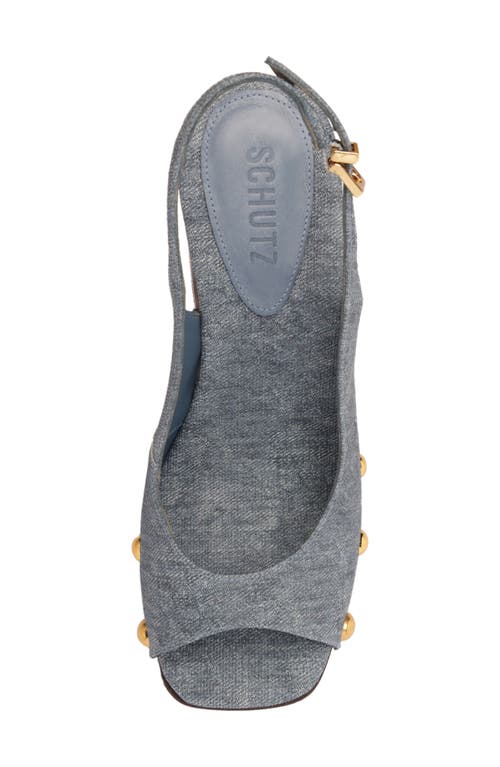 Schutz Rose Slingback Platform Sandal In Gray