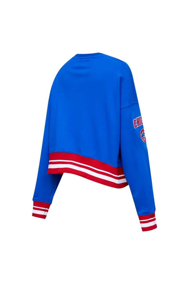 Women's Pro Standard Royal Chicago Cubs Mash Up Pullover Sweatshirt, Alternate, color, Royal