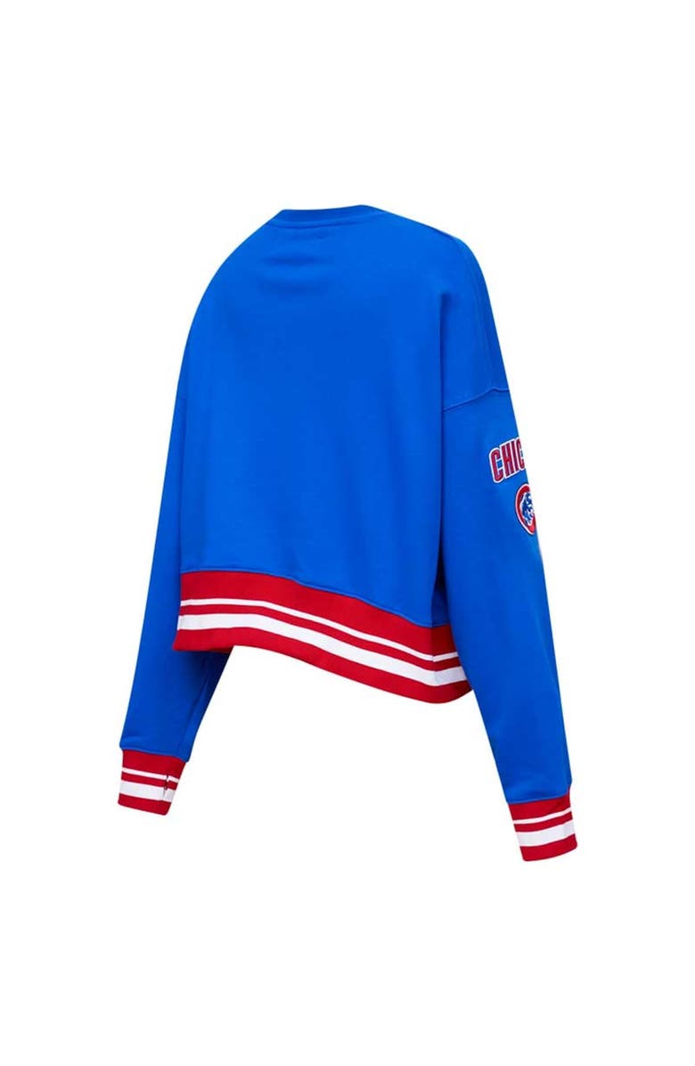 PRO STANDARD Women's Pro Standard Royal Chicago Cubs Mash Up Pullover Sweatshirt, Alternate, color, 