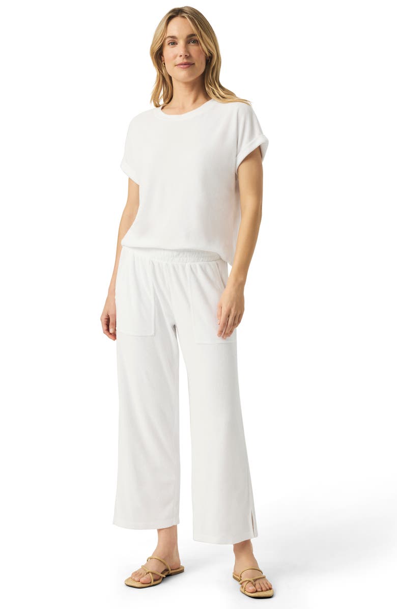 Splendid Taryn Cuffed Terry T-Shirt, Alternate, color, White