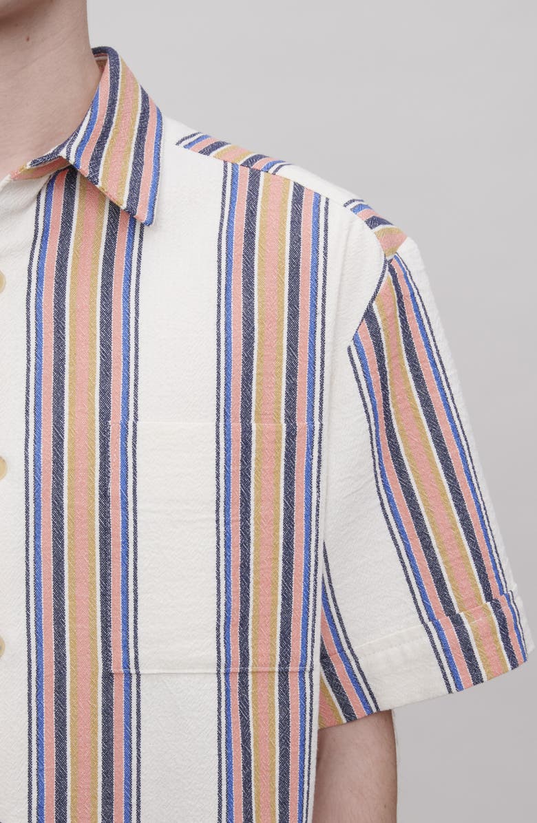 A.P.C. Ross Short Sleeve Button-Up Shirt, Alternate, color, Aad Ecru