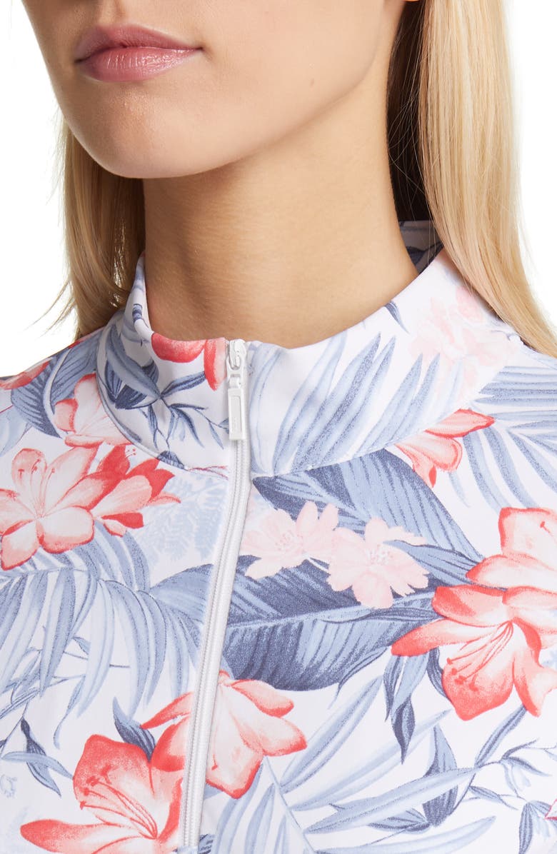 Tommy Bahama Aubrey Delicate Floral IslandZone<sup>®</sup> Quarter Zip Top, Alternate, color, 