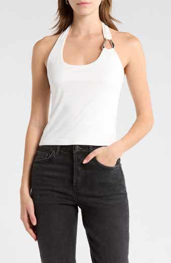Madden Girl On/Off Shoulder Asymmetrical Tank