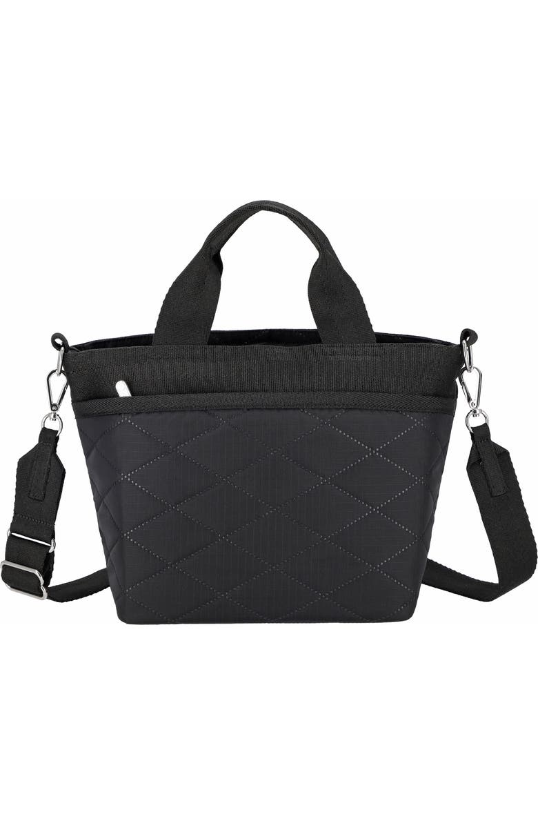 LeSportsac Small Bucket Tote Bag, Main, color, Black Cross Deboss