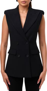 Naked Wardrobe Sleeveless Ponte Blazer Vest