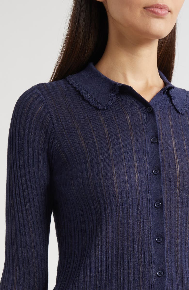 Lottie Pointelle Rib Cardigan