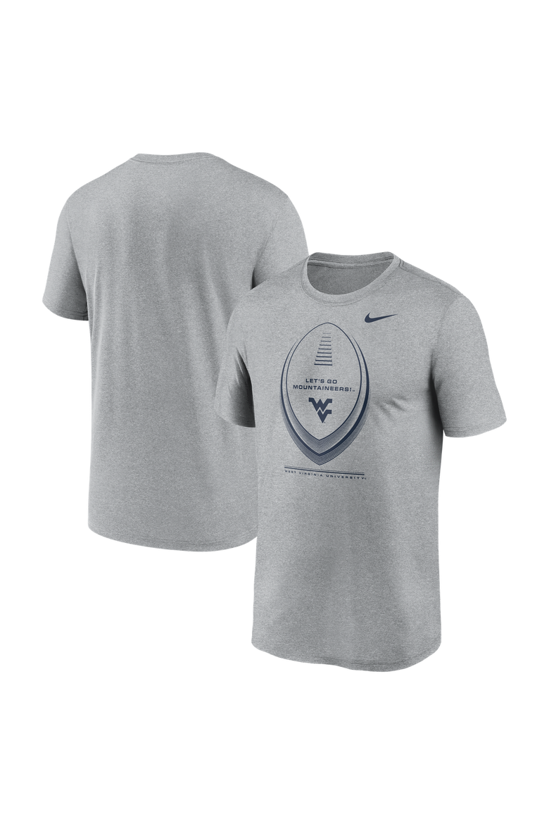 Men's Nike Gray West Virginia Mountaineers Primetime Legend Football Icon Dri-FIT T-Shirt, Main, color, Gray