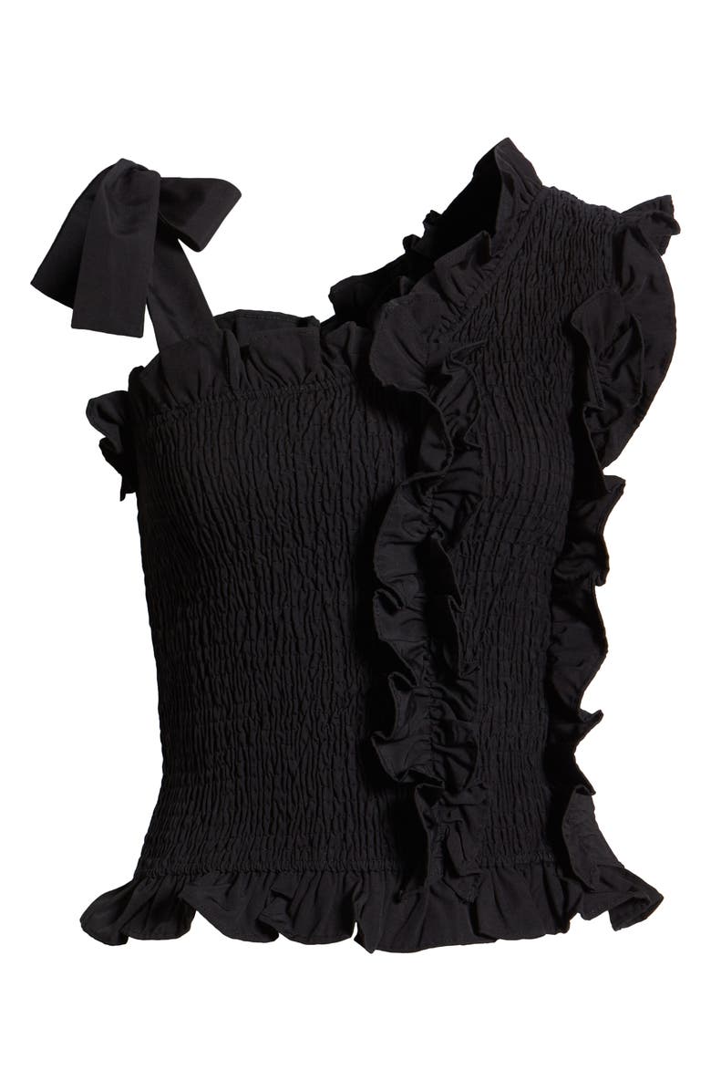 Amy Lynn Shirred Asymmetrical Tie Shoulder Top, Alternate, color, 