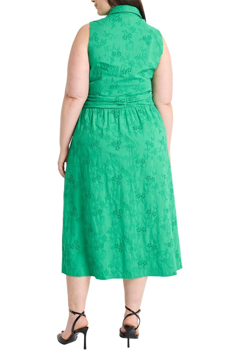 Eyelet Front Wrap Sleeveless Maxi Dress, Alternate, color, JELLY BEAN
