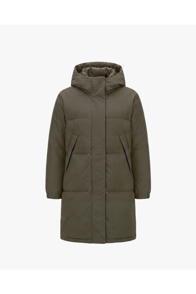 INES | Hooded Down Winter Jacket, Main, color, Sage