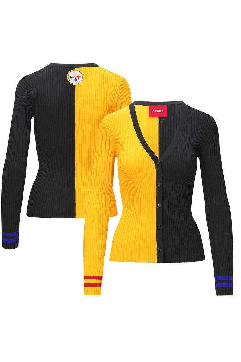 Women's STAUD Gold/Black Pittsburgh Steelers Cargo Sweater, Main, color, Gold
