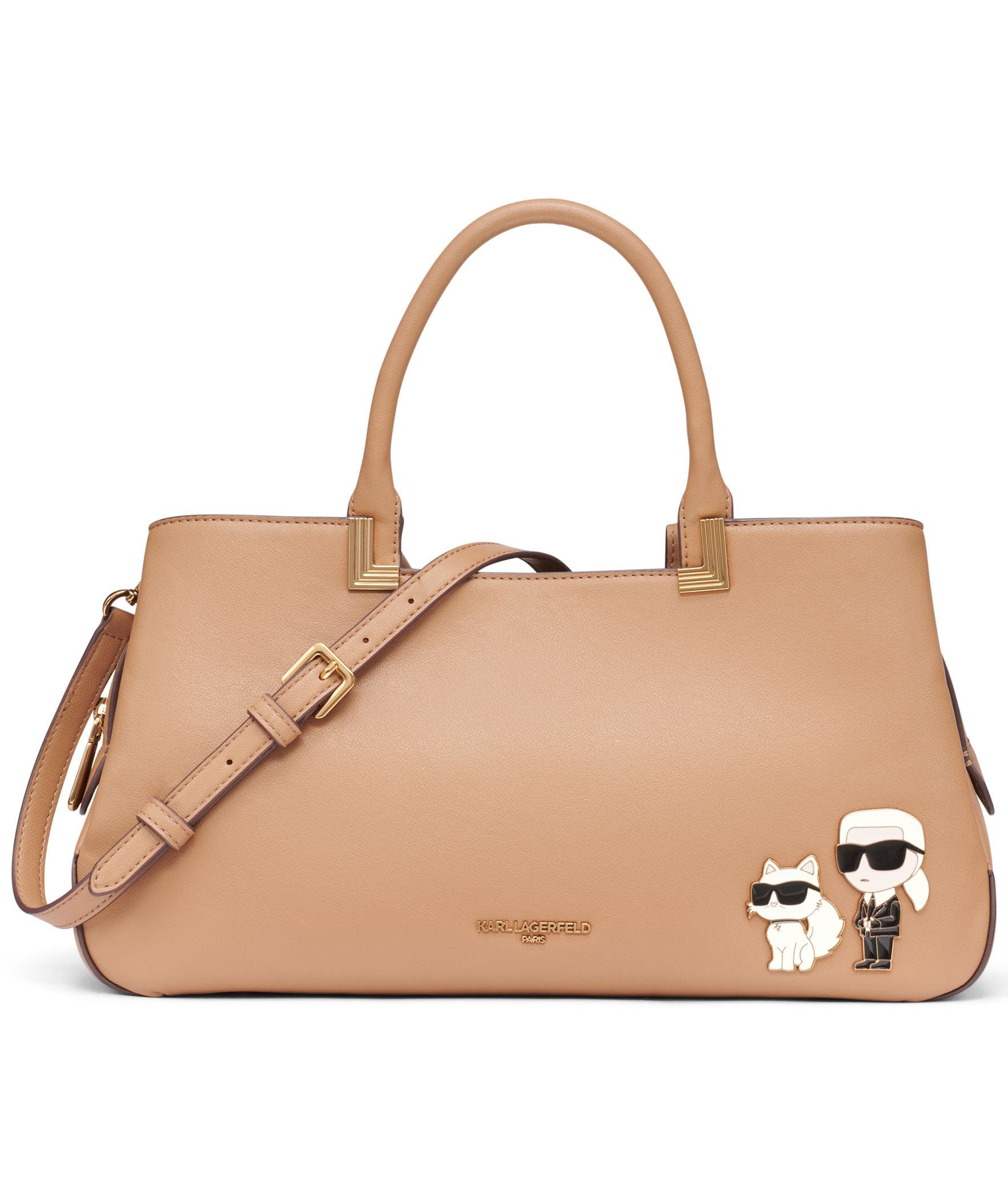 KARL LAGERFELD PARIS Meribel Satchel, Main, color, Vicuna