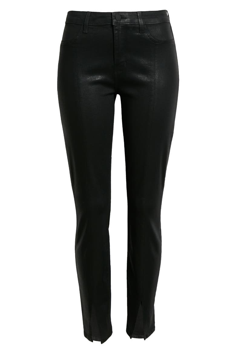 Lagence Jyothi High Rise Skinny Jeans, Alternate, color, NOIR COATED