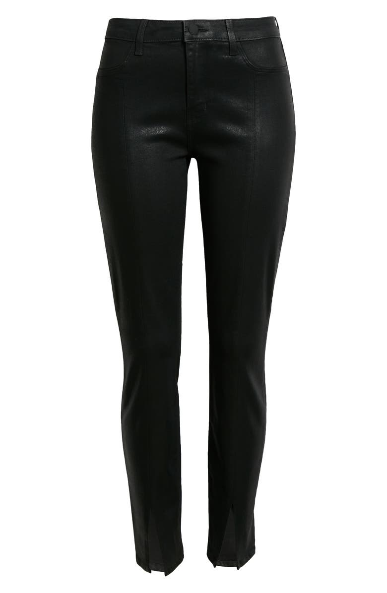 L'AGENCE Lagence Jyothi High Rise Skinny Jeans, Alternate, color, Noir Coated