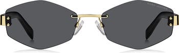Marc Jacobs 57mm Geometric Sunglasses with Chain | Nordstrom display picture 1