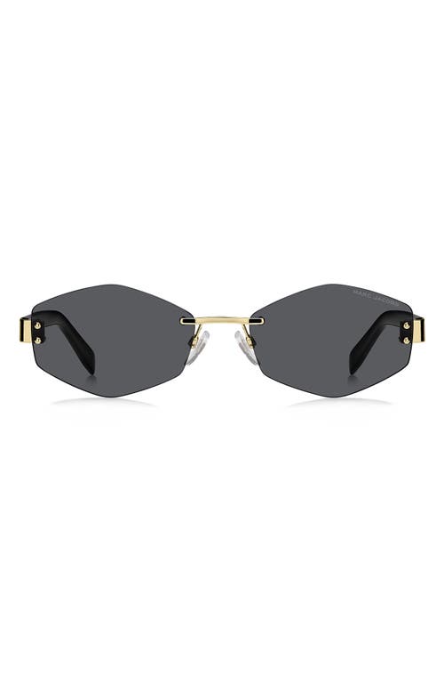 Marc Jacobs 57mm Geometric Sunglasses With Chain In Gold