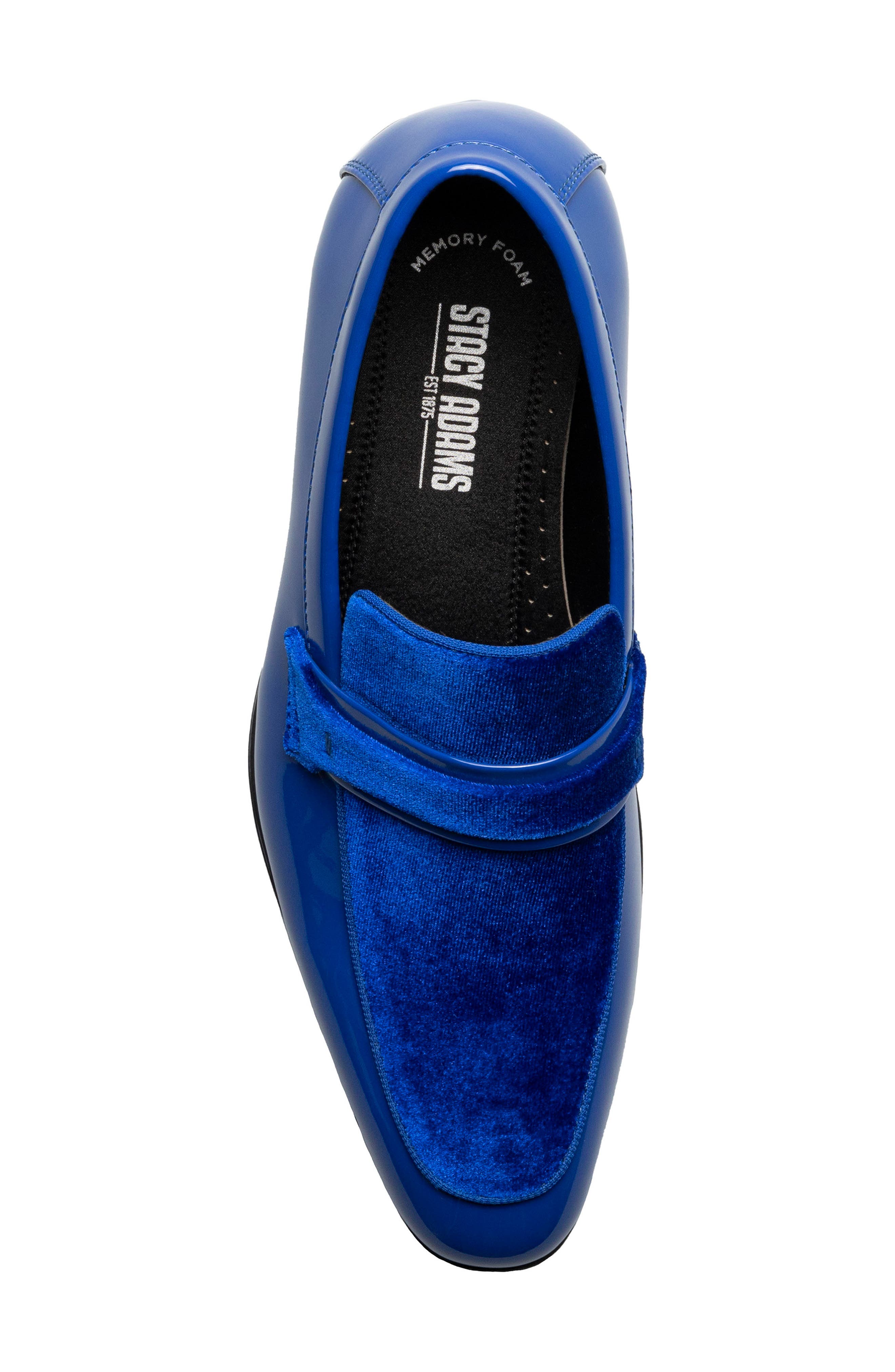 Stacy Adams Spratley Patent & Velour Loafer, Alternate, color, 