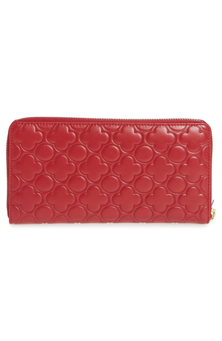 Comme des Garçons Continental Long Wallet, Alternate, color, Clover/ Red