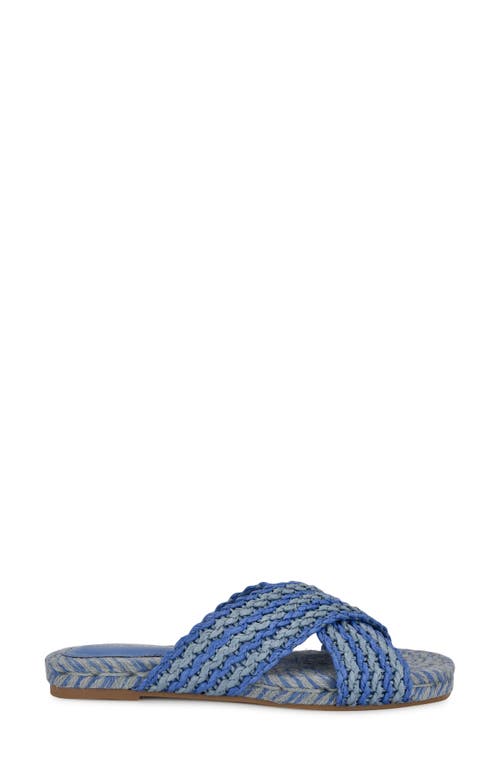 Nine West Animay Slide Sandal In Medium Blue