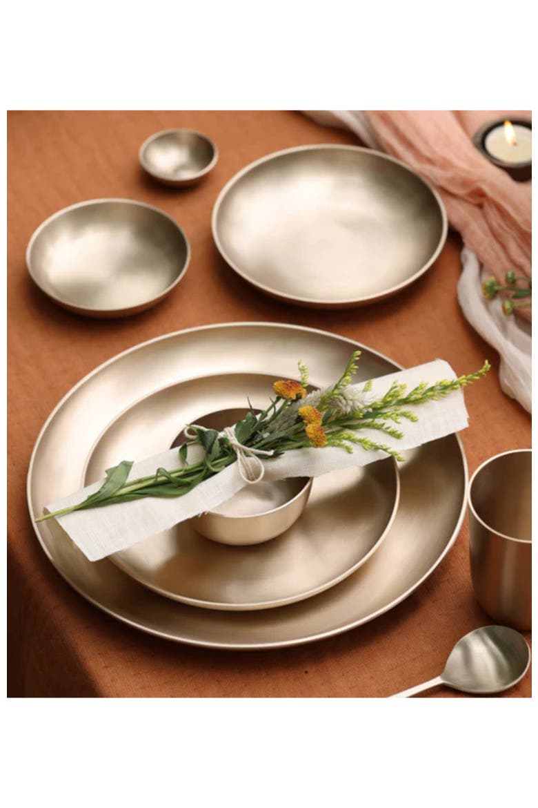 Luxe Kansa Platter, Alternate, color, Bronze