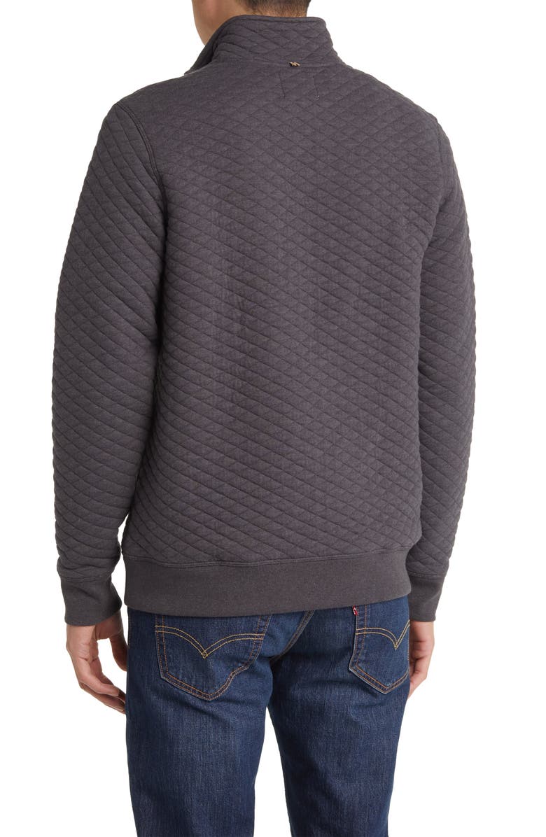 Billy Reid Half Zip Sweatshirt, Alternate, color, Black