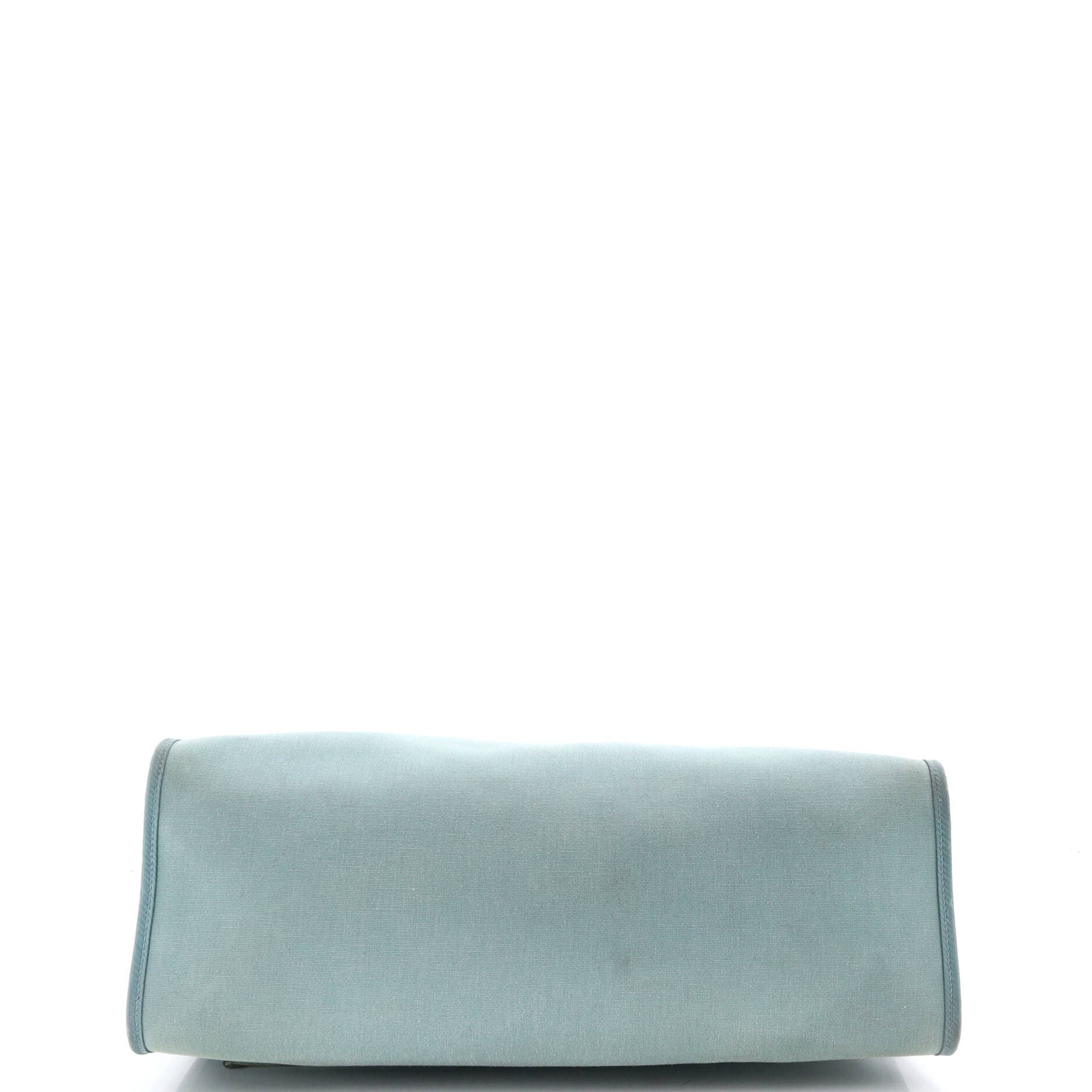 Pre-Owned Hermes Herbag Zip Leather and Toile 39, Alternate, color, Ciel