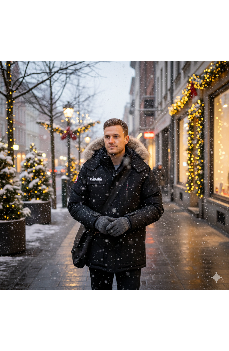 CANADA WEATHER GEAR Men's Heavyweight Arctic Parka, Alternate, color, Black