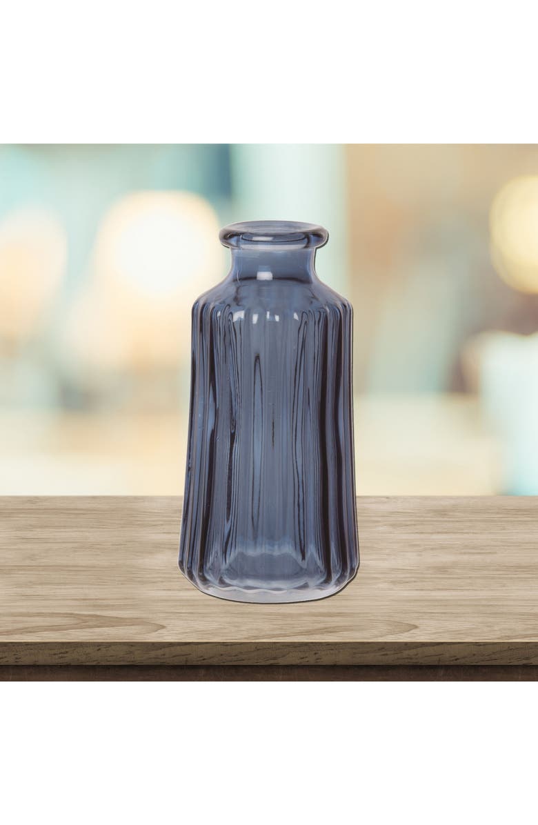 Transpac 5.5 Inch Purple Spring Bud Vase Decorative Glass for Spring Home Decor, Alternate, color, Purple