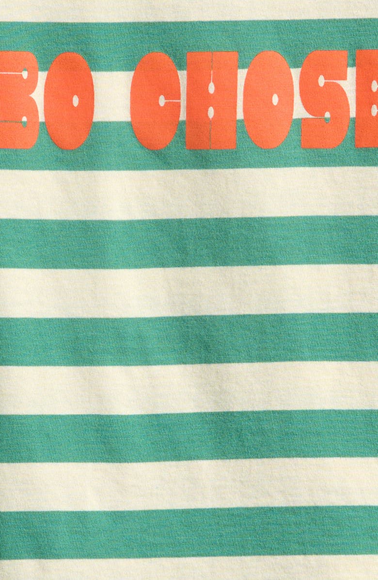 Bobo Choses Kids' Modern Stripe Logo Cotton T-Shirt, Alternate, color, Offwhite