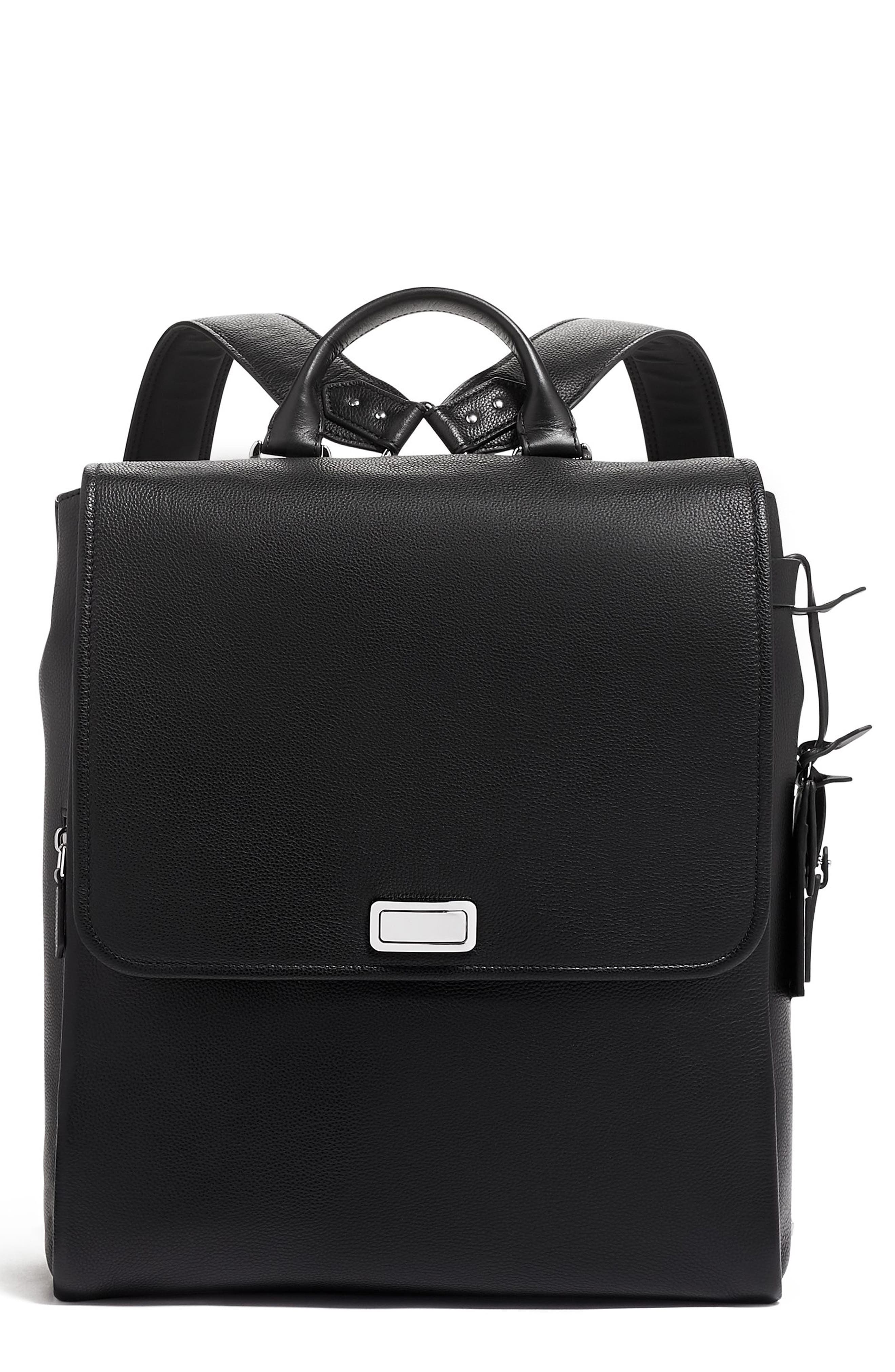 TUMI Lisette Leather Backpack, Main, color, 