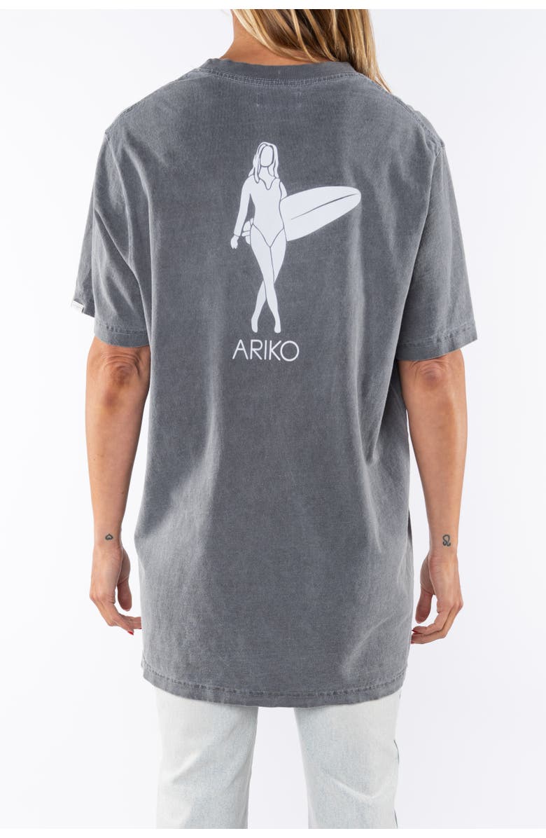 ARIKO Surf Gal Graphic T-shirt, Alternate, color, Sea Grey