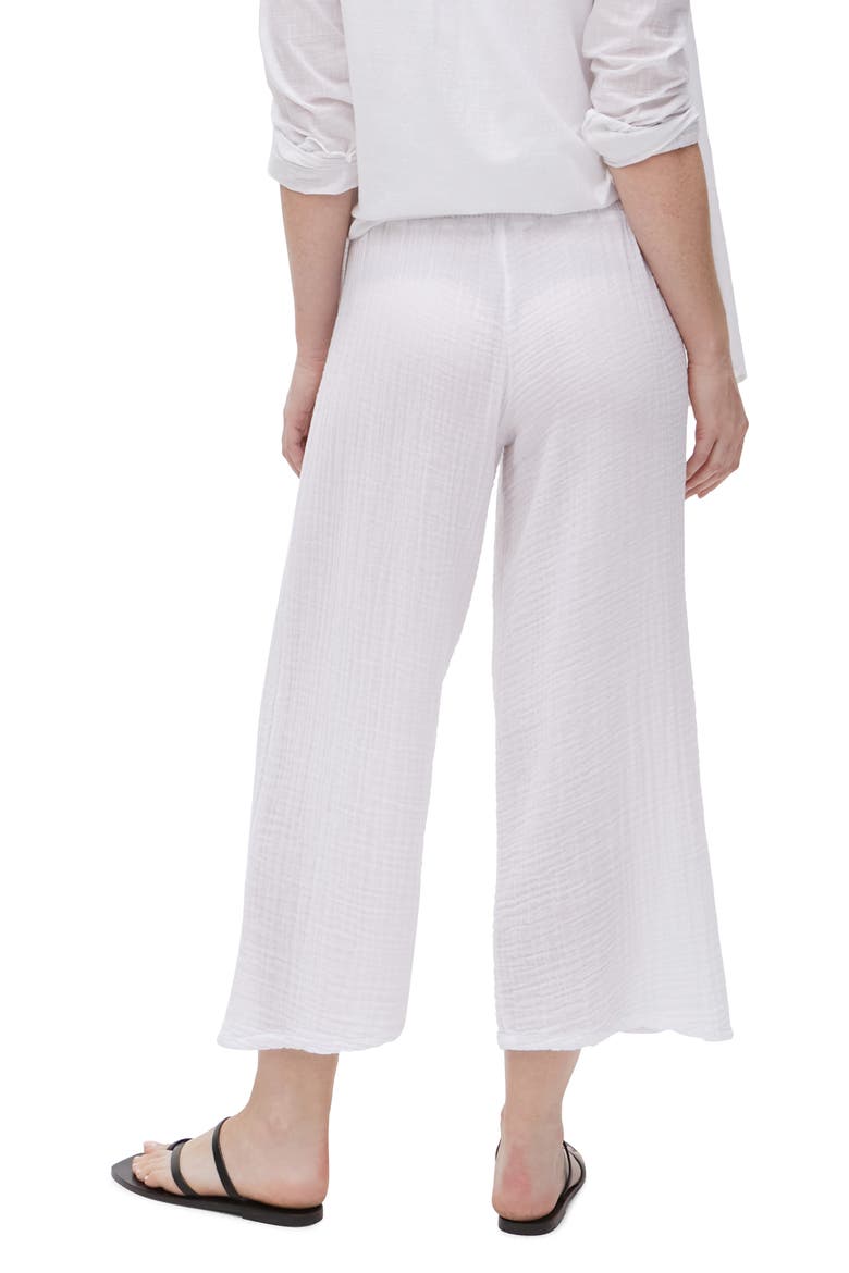 Medina Smocked Waist Wide Leg Pants, Alternate, color, WHITE
