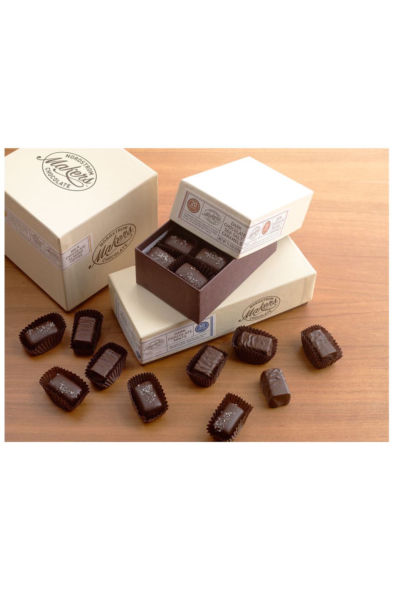 Nordstrom Makers Chocolate Dark Chocolate Sea Salt Caramels, Alternate, color, NO COLOR