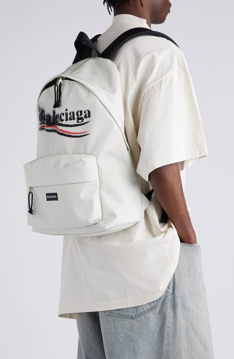 Balenciaga Explorer Backpack, Alternate, color, Ecru